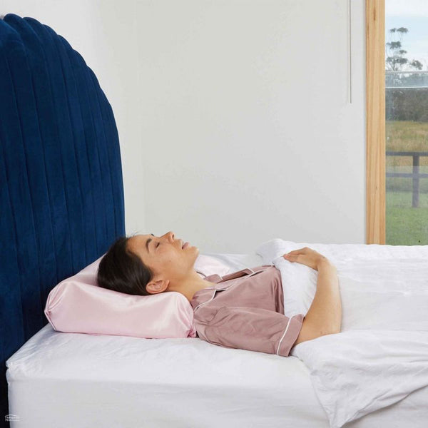 Satin Beauty Pillow - Contoured Memory Foam - Helps minimise wrinkles (6175793152168)