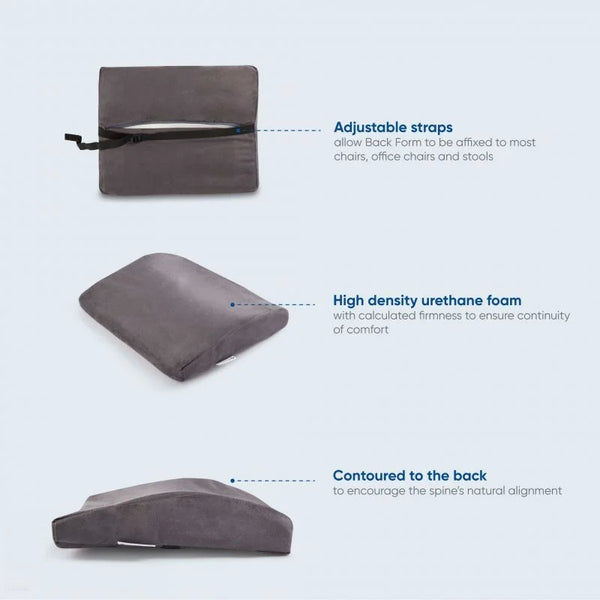 Back Form Chair Cushion - Lumbar & Lower Back Support Seat Cushion (6183001850024)