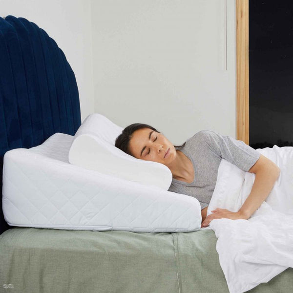 Contoured Bed Wedge - Angled Sleeping Wedge with Memory Foam Comfort (6192290857128)