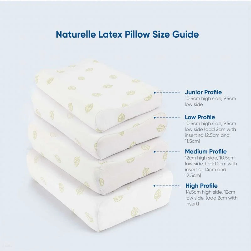 Naturelle Latex Pillow - Contoured, Adjustable, 3 Size Options (6175701369000)