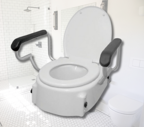 Raised Toilet Seat with Armrests (5832055652520)
