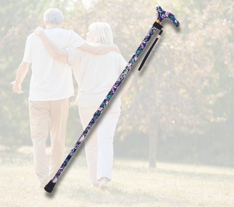Ausnew Home Care Disability Services Deluxe Patterned Violet Walking Cane | mount druitt, rooty hill, blacktown, penrith (6080007307432)