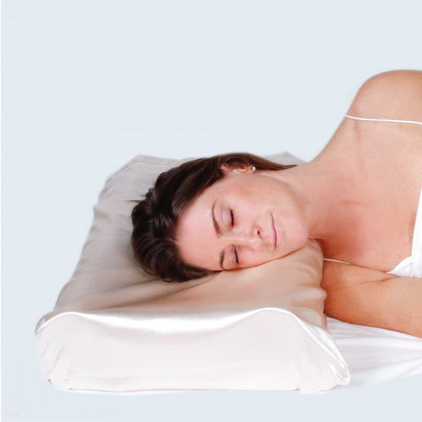 Satin Beauty Pillow - Contoured Memory Foam - Helps minimise wrinkles (6175793152168)