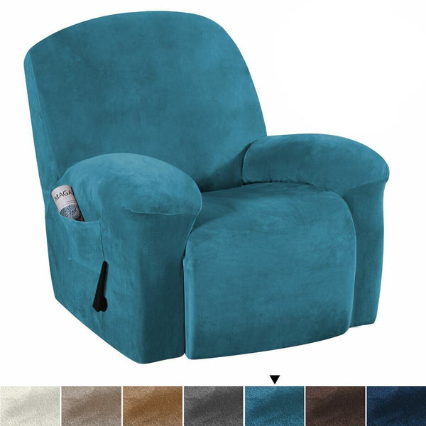 Thick Velour/Velvet Stretch Recliner Chair Cover (8711347765485)
