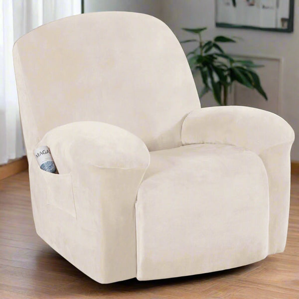 Thick Velour/Velvet Stretch Recliner Chair Cover (8711347765485)