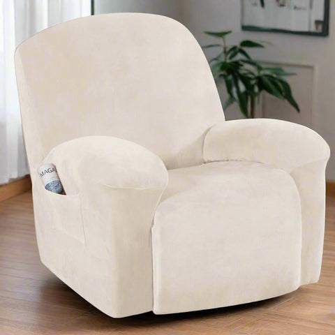 Thick Velour/Velvet Stretch Recliner Chair Cover (8711347765485)