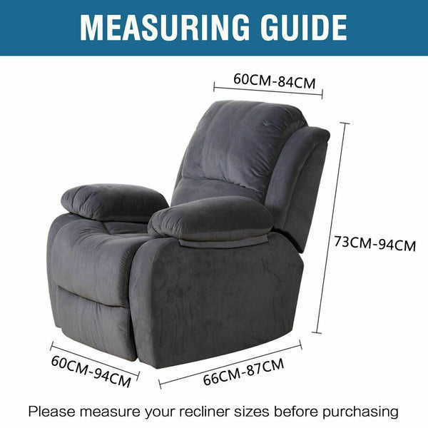 Thick Velour/Velvet Stretch Recliner Chair Cover (8711347765485)