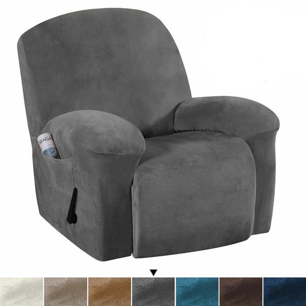 Thick Velour/Velvet Stretch Recliner Chair Cover (8711347765485)