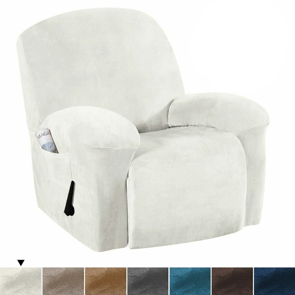 Thick Velour/Velvet Stretch Recliner Chair Cover (8711347765485)