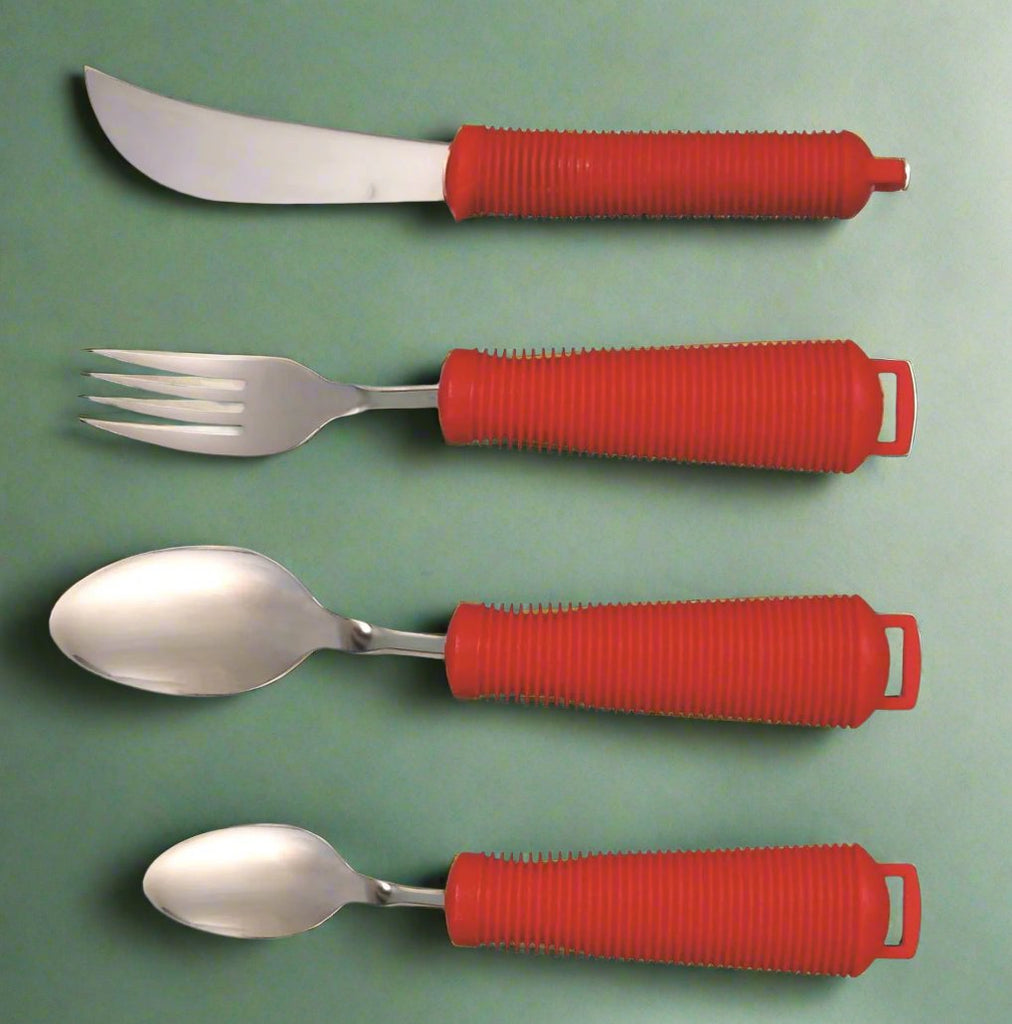 Ausnew Home Care Disability Services Bendable Cutlery Set - Red (4 piece) | mount druitt, rooty hill, blacktown, penrith (5785018433704)