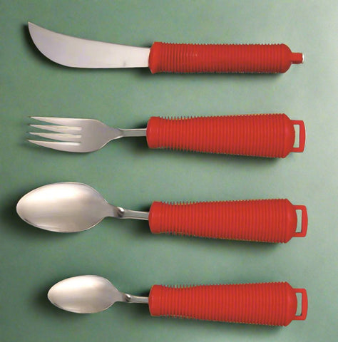 Ausnew Home Care Disability Services Bendable Cutlery Set - Red (4  piece) |  mount druitt, rooty hill, blacktown, penrith (5785018433704)