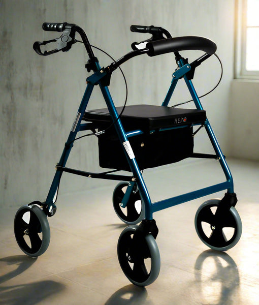 Ausnew Home Care Disability Services  Hero Quad Seat Walker – 8 inch wheels | mount druitt, rooty hill, blacktown, penrith (6267746812072)