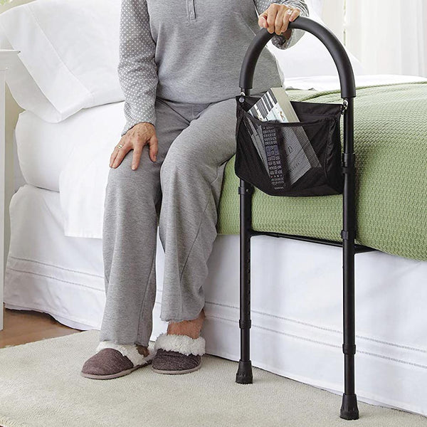 Height Adjustable Hand Bed Rail with Pouch (8039712588013)