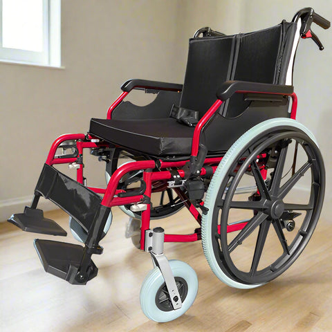 G6 Excel Bariatric Wheelchair 56cm Seat Red (7824647815405)