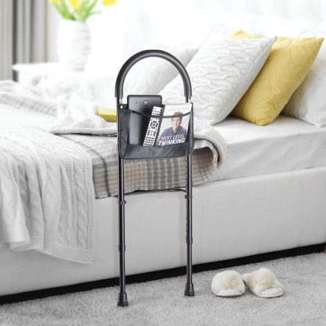 Height Adjustable Hand Bed Rail with Pouch (8039712588013)