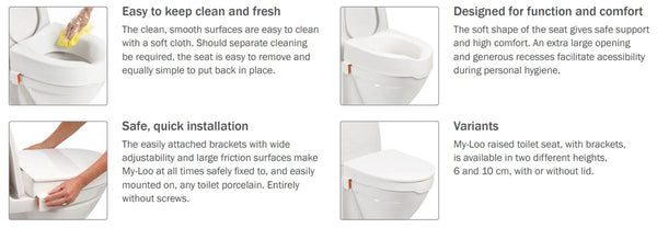 Ausnew Home Care Disability Services My-Loo Toilet Seat Raiser With Lid | mount druitt, rooty hill, blacktown, penrith (6157856669864)