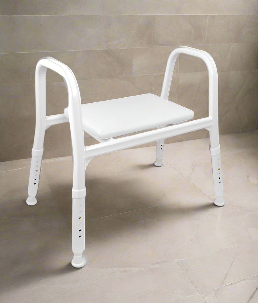 Premium Bariatric Padded Shower Stool – Aluminium Rust Free (8156963045613)
