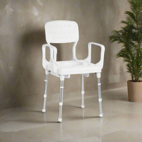 Ausnew Home Care Disability Services Rebotec Lyon – Height Adjustable Commode Chair |mount druitt, rooty hill, blacktown, penrith (6128035397800)