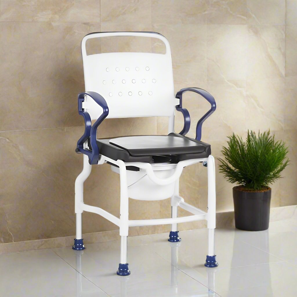 Ausnew Home Care Disability Services Rebotec Konstanz – Shower Commode Chair with PU Soft Seat | mount druitt, rooty hill, blacktown, penrith (6127890727080)
