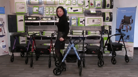 Ausnew Home Care Disability Services 6" Flexi Height Adjustable Burnt Orange Rollator | mount druitt, rooty hill, blacktown, penrith (5795909959848)