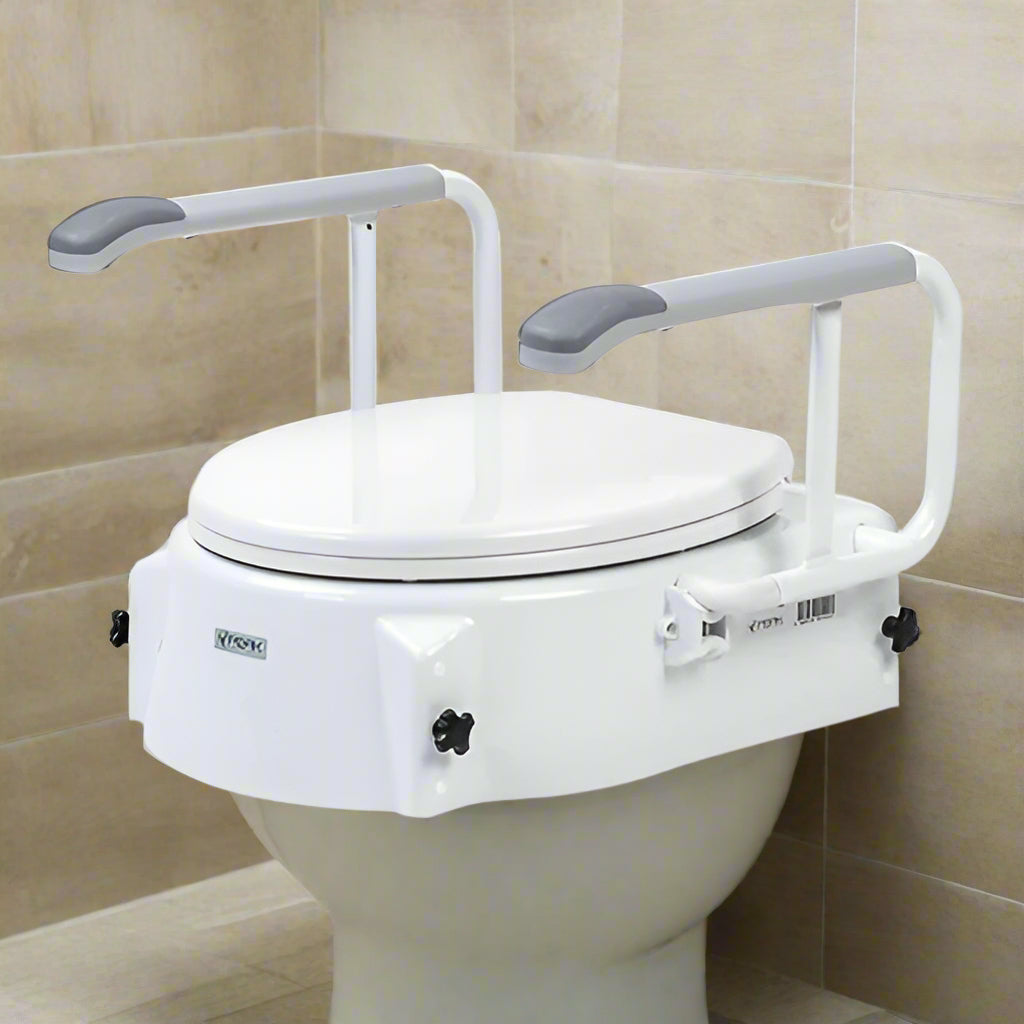 Ergonomic Raised Toilet Seat with Armrests (8057471500525)