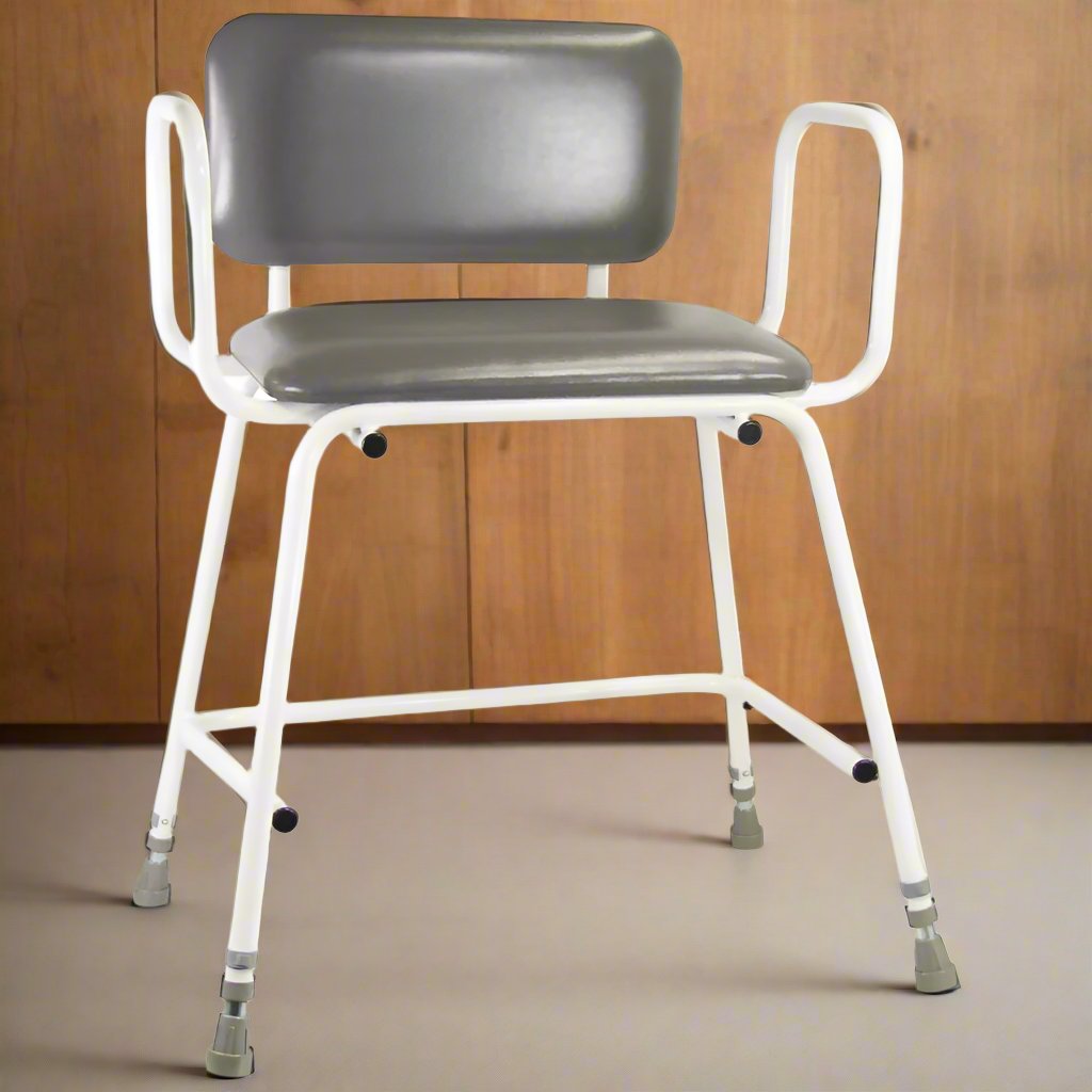 Ausnew Home Care Disability Services Torbay Bariatric Perching Stool with Back and Arm Rests | mount druitt, rooty hill, blacktown, penrith (6079971426472)