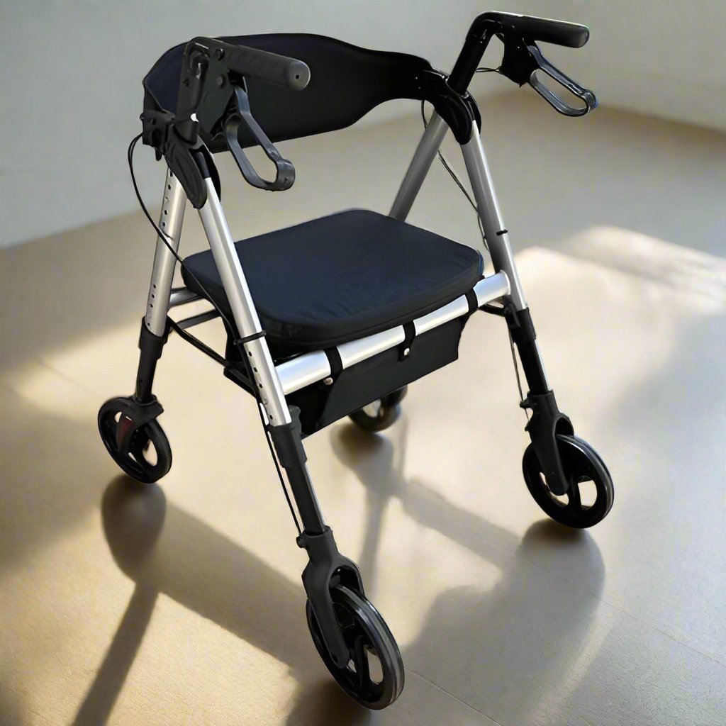 Deluxe Bariatric Rollator - Silver (6715737899176)