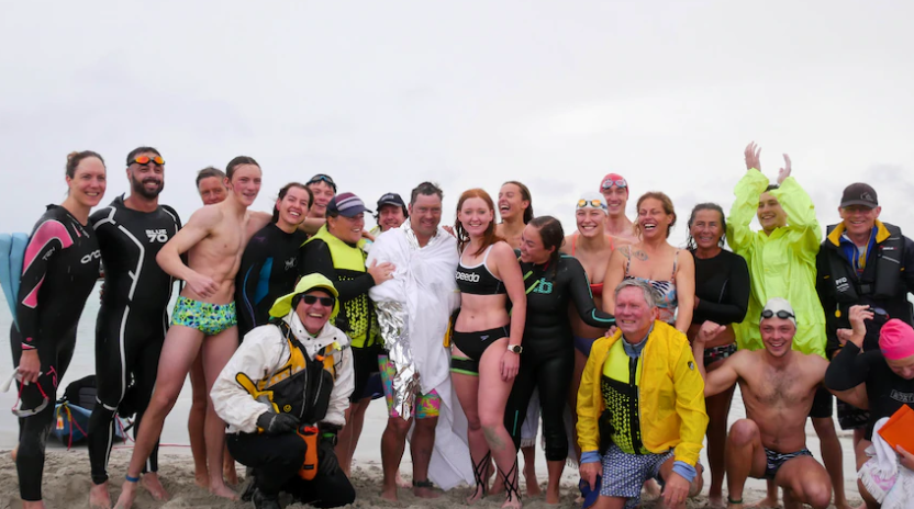 Blind swimmer Jeremy McClure becomes first person to finish Abrolhos to Geraldton journey