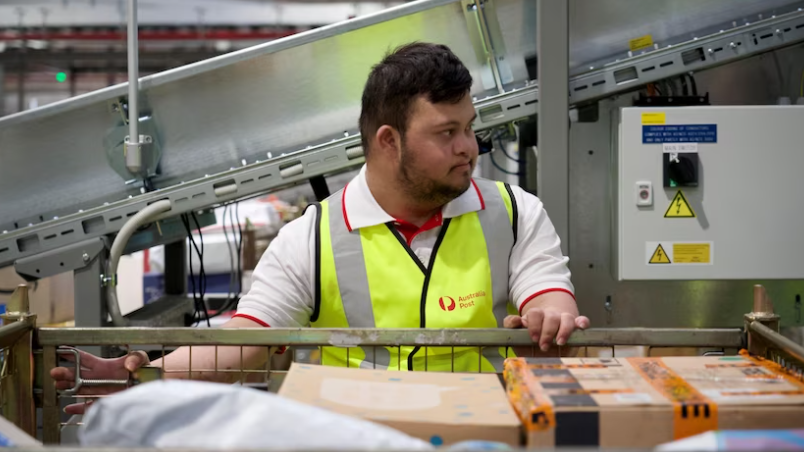 Michael Richardson's Down syndrome did not stop him landing a job at Australia Post