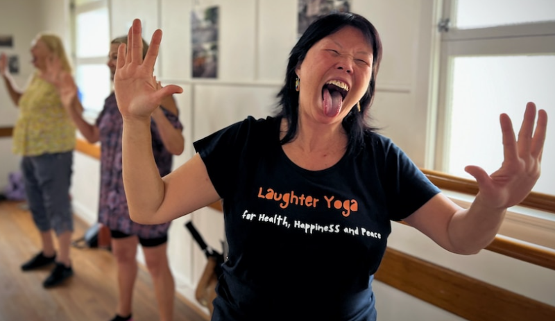 Laughter yoga classes offer stress relief in the Sunshine Coast hinterland