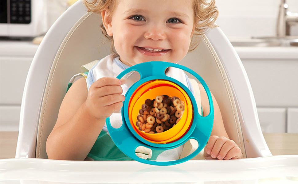 Anti-Spill Gyro Bowl | Ideal For Limiting The Mess Made By Your Kids