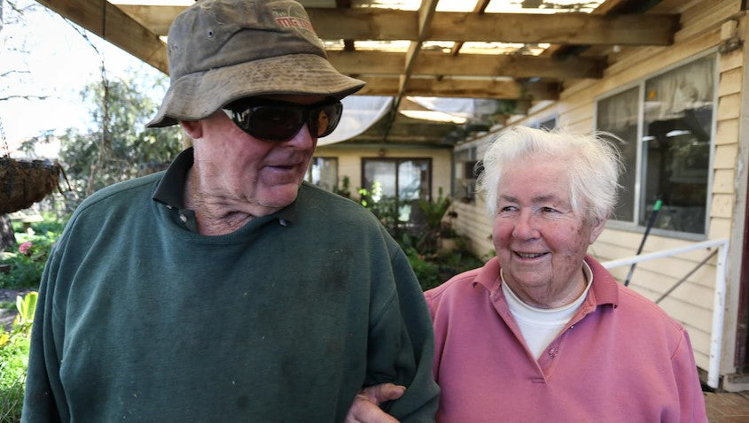 Blind dairy farmer Harry Gibson and wife Diana have made it work despite the odds