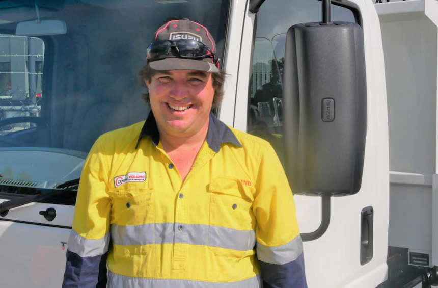 Disability no barrier for Eddie Sutherland after Rockhampton truck dealership hires him