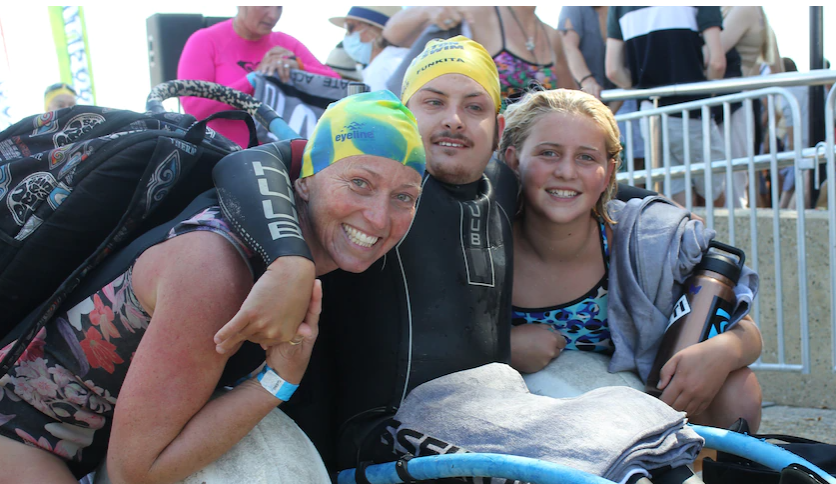 Busselton Jetty swimmer and wheelchair user Luther Frost-Barnes vows 'never give up'