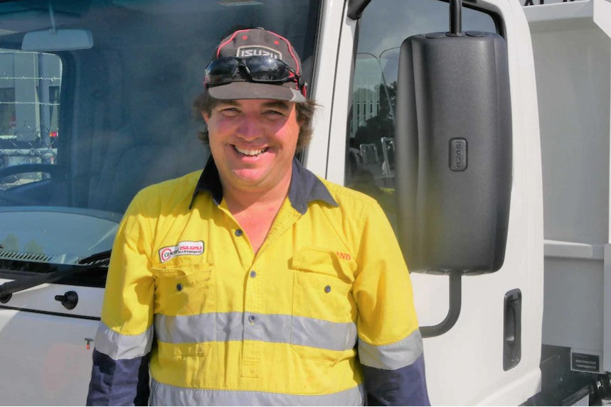 Disability no barrier for Eddie Sutherland after Rockhampton truck dealership hires him