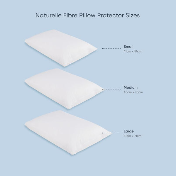 Naturelle Eucalyptus Fibre Pillow Protector - Hypoallergenic Pillow Cover (6201787973800)