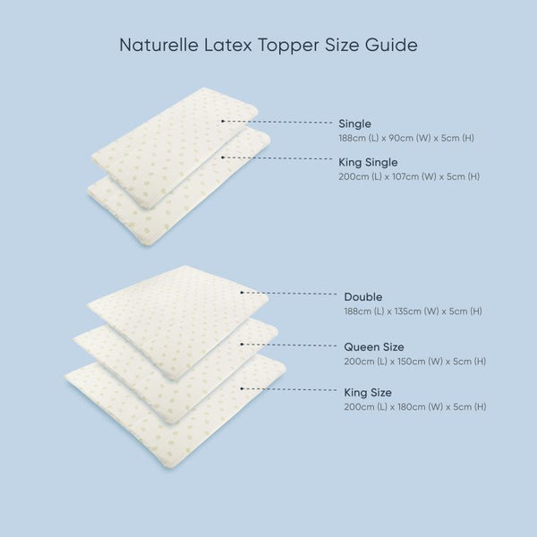 Replacement Naturelle Latex Overlay Cover - Zippered Version - Poly Cotton