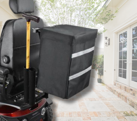 Mobility Scooter Rear Bag and Cane Holder (6546362073256)