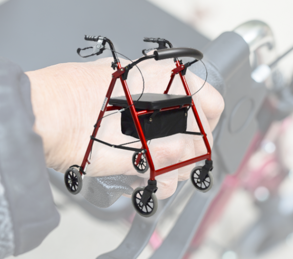 Hero Seat Walker – Rollator – Four Wheeled Walker (6265057837224)