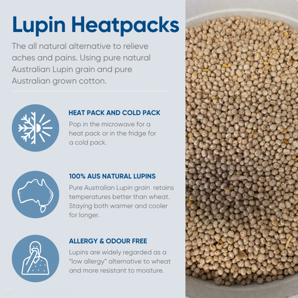 Natural Lupin Heat Pack - Comforting Hand Mitt Heat Bag (6182963642536)