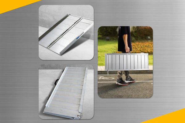 Foldable Aluminium Wheelchair Ramp with Handle (8161761100013)