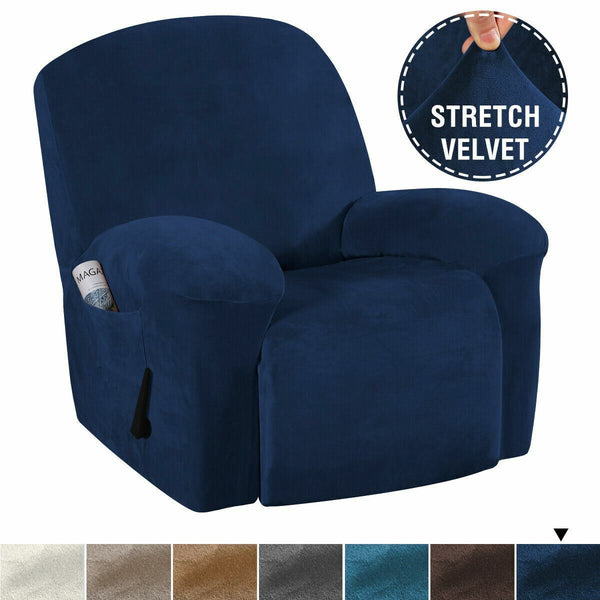 Thick Velour/Velvet Stretch Recliner Chair Cover (8711347765485)