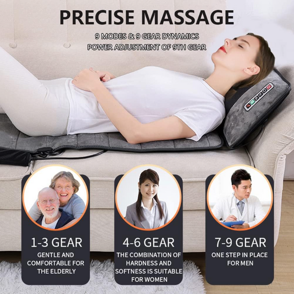 Full Body Heated Massage Mat - 10 Vibrating Motors (8719268085997)