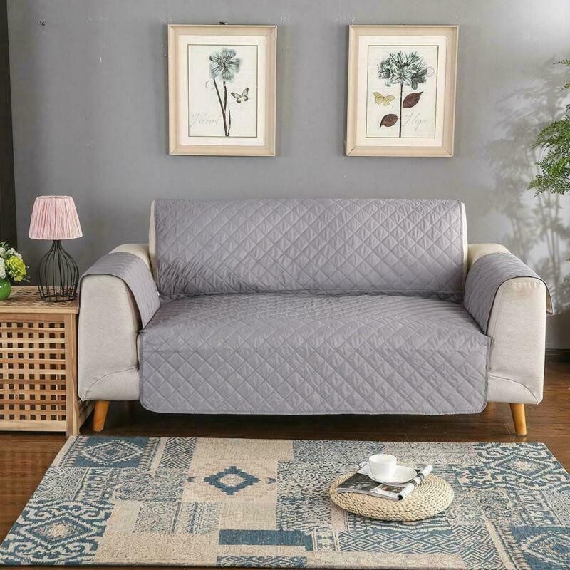  JAIJY Velvet Thick Quilted Couch Cover Non-Slip Sofa