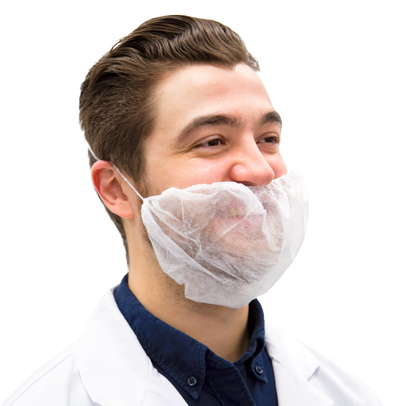 Safe-Sense™ | Disposable Beard Net | Latex Free & Fluid Resistant | Durable Quality (5995228889256)
