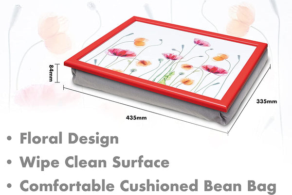 Floral Lap Tray with Bean Bag Cushion (8072268546285)