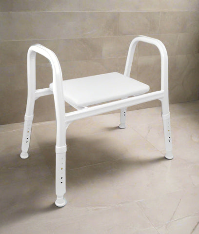 Premium Bariatric Padded Shower Stool – Aluminium Rust Free (8156963045613)