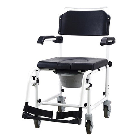 Ausnew Home Care Disability Services Deluxe Attendant Propelled and Height Adjustable Commode  | NDIS Approved, mount druitt, rooty hill, blacktown, penrith (5838425227432)