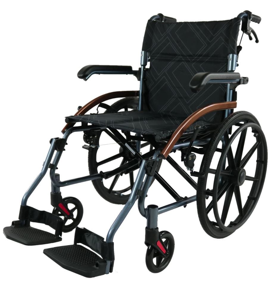 Ausnew Home Care Disability Services Transit Wheelchair Self Propelled 20" Rear Wheels | NDIS Approved, mount druitt, rooty hill, blacktown, penrith (5845985591464)